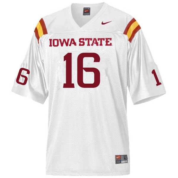 Men #16 Answer Gaye Iowa State Cyclones College Football Jerseys Sale-White